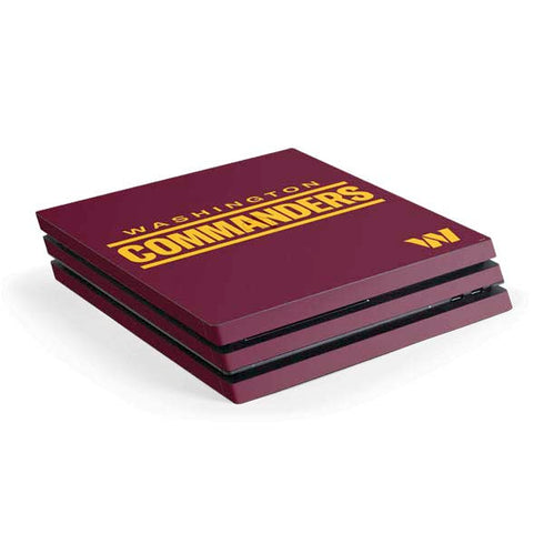 NFL Washington Commanders Performance Series PS4 Pro Console Skin